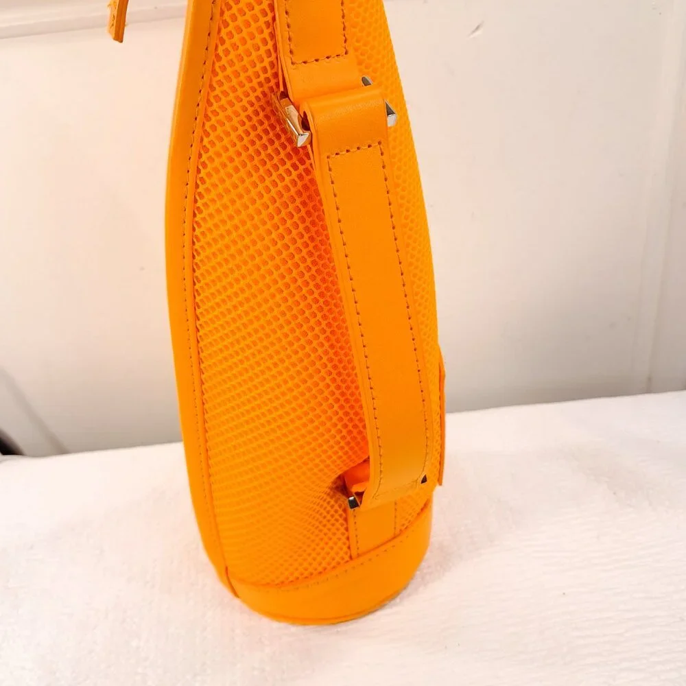 Veuve Clicquot Champagne Bottle Jacket Insulated Zippered Tote Orange mesh Coozy